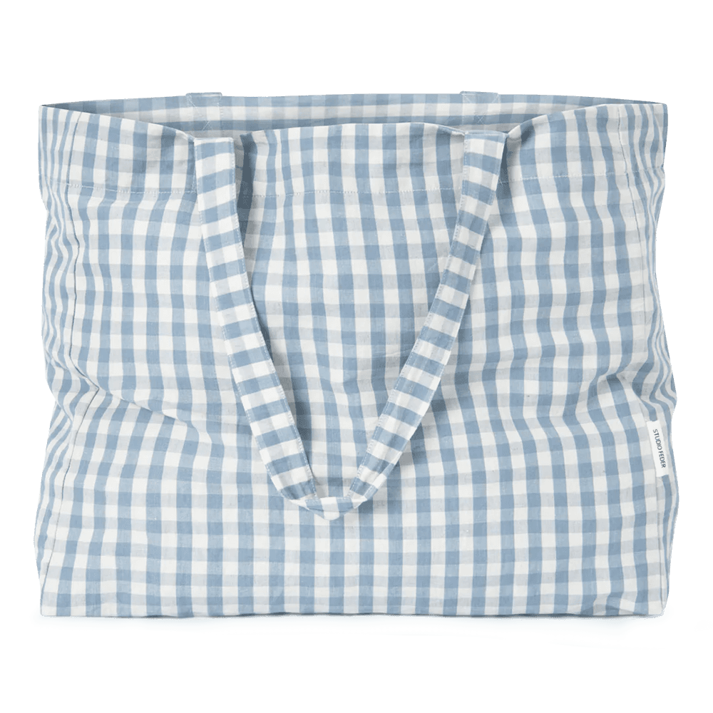 (Studio Feder) HANNA TOTE BAG - GINGHAM BLUE