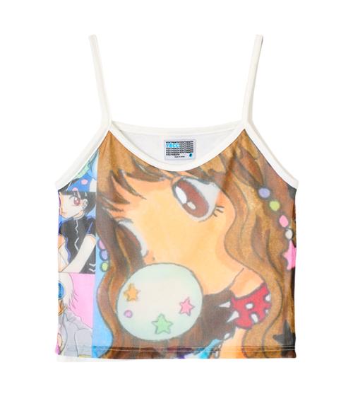 YB x Oliwa Sheer Graphic Mesh Cami