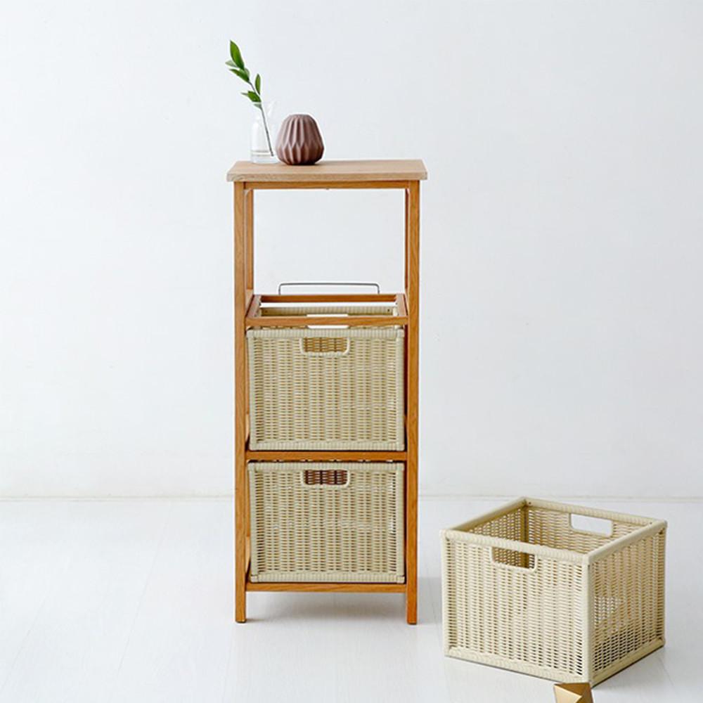 ALOTA 라탄 수납함 3단 다용도 선반 틈새 인스타감성