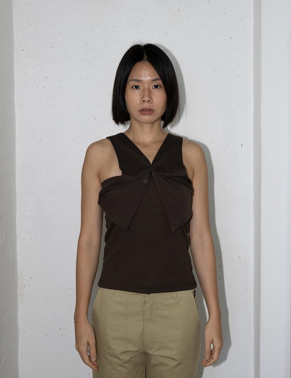 Sula Sleeveless in Cedar Brown