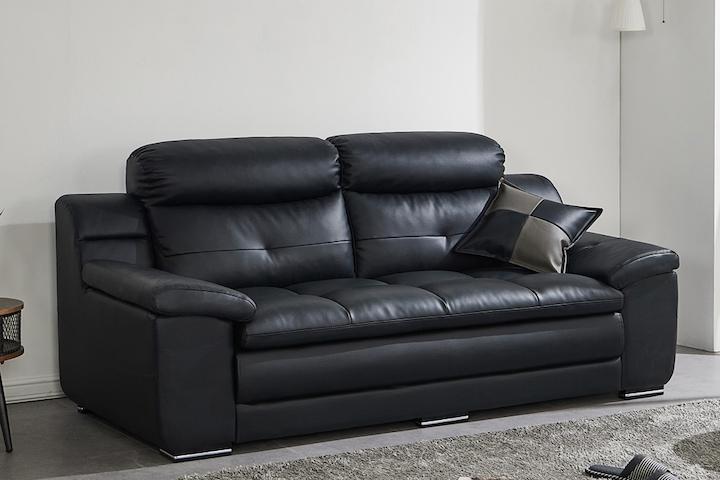 라마 원룸 거실 사무실 소파 3인용 가죽 미니 쇼파 2colors