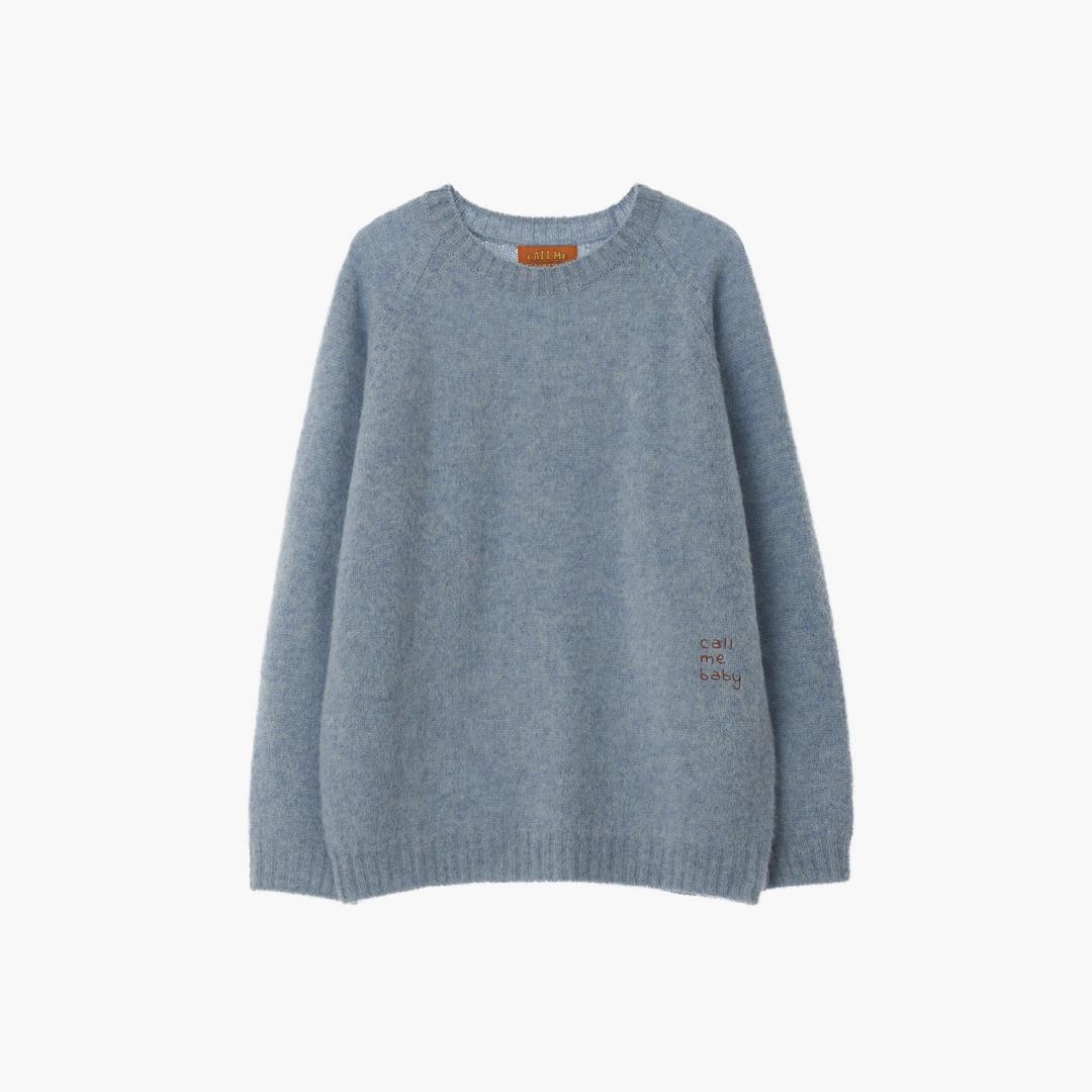 Call me baby Brushed  Wool Sweater _ French Blue