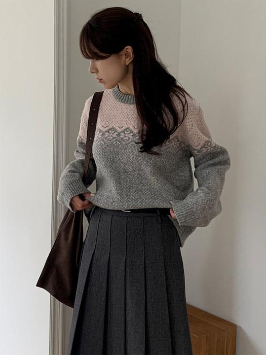 [알로하 pick] Rosie snowflake jacquard knit [KNFW06SW01]_[2color]
