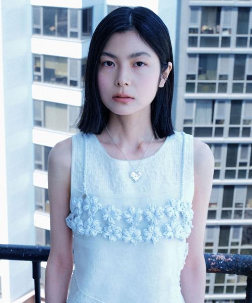 Handmade Crochet Sleeveless Knit Top [White]