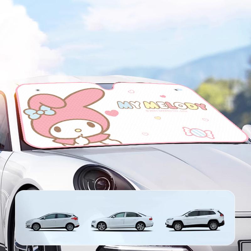 마이멜로디 A 자동차 차량용 전면 앞유리 자외선 햇빛 가리개 차단막 9종