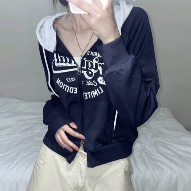 오리지널 세미크롭 투웨이 후드집업 (3color)