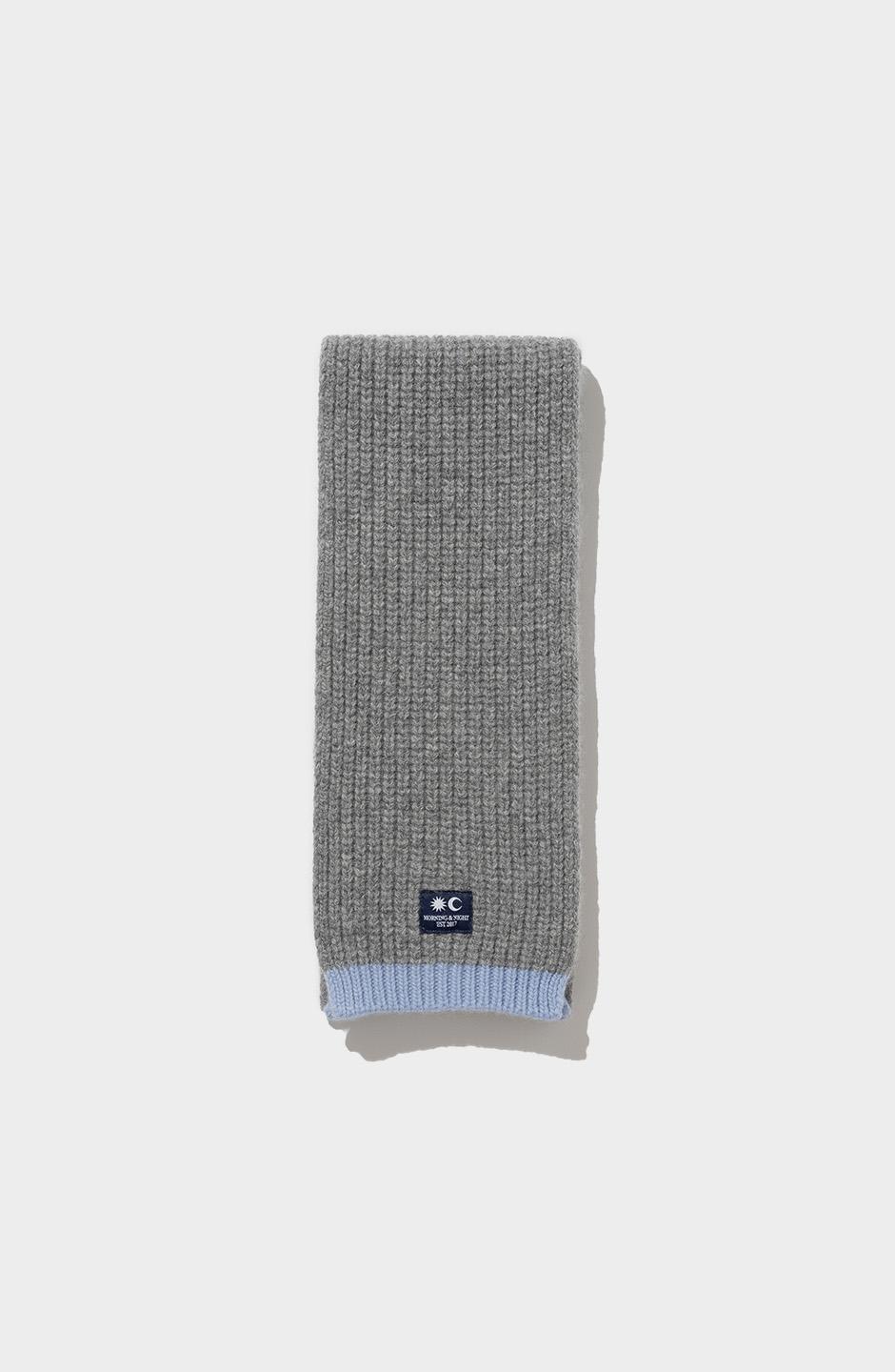Cozy Line Knit Muffler GREY