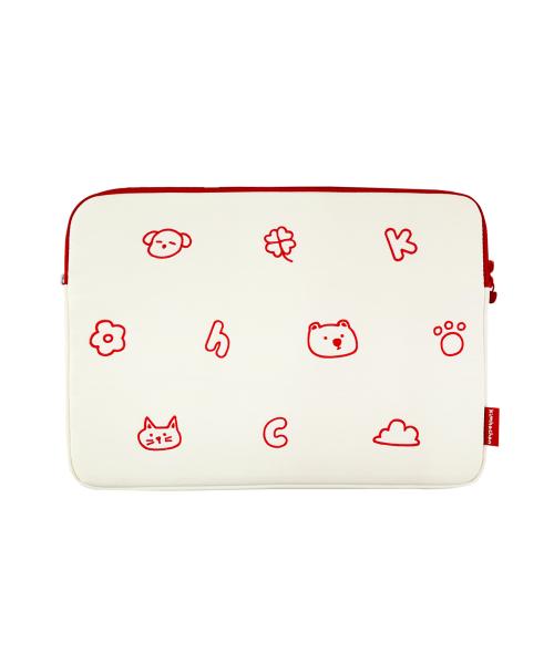 김하찬(KIMHACHAN)  Puffy pattern notebook pouch-ivory - 사이즈 & 후기 | 무신사