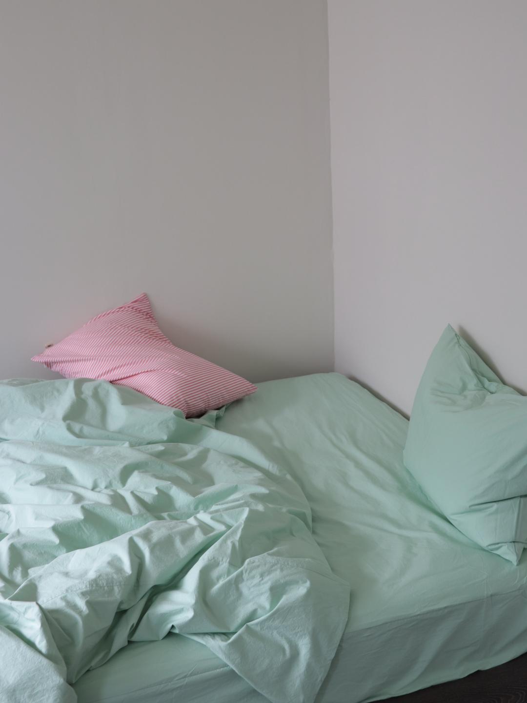 Light mint cotton bedding