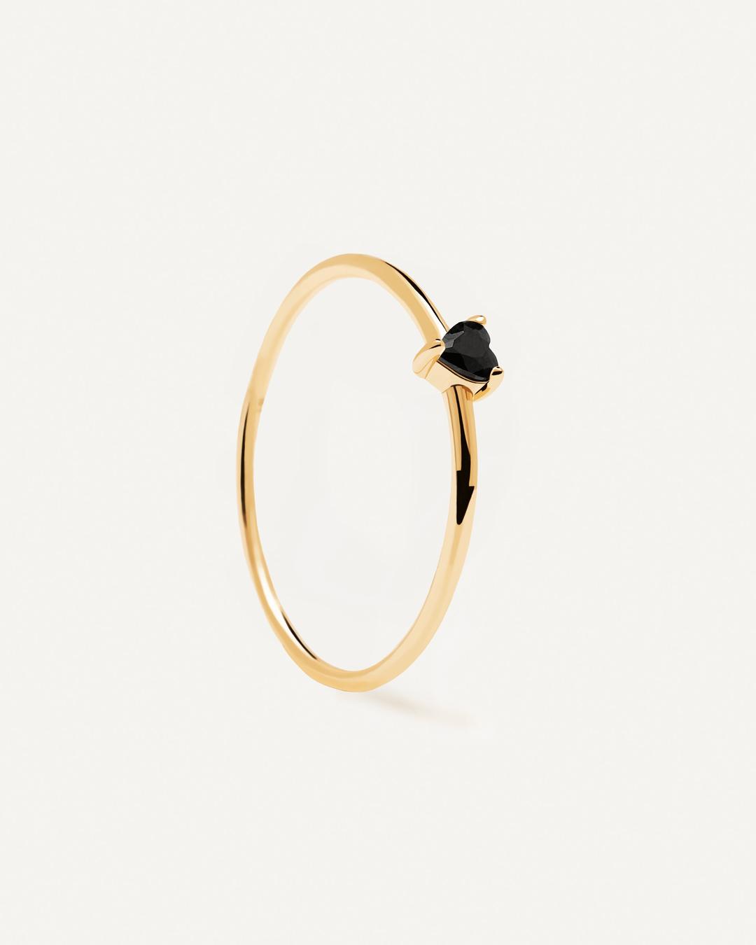 Black Heart Ring Gold - 10