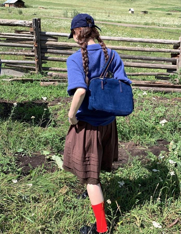 Hellooo Eat 플리츠 레이스 미디 스커트 (2color)