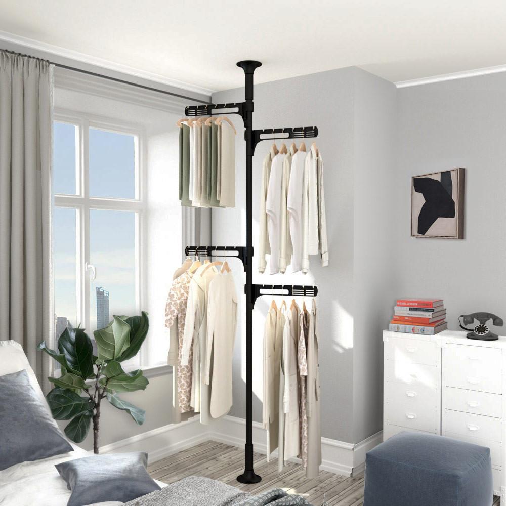 리우리빙 폴형 빨래건조대 행거 스탠드 옷걸이