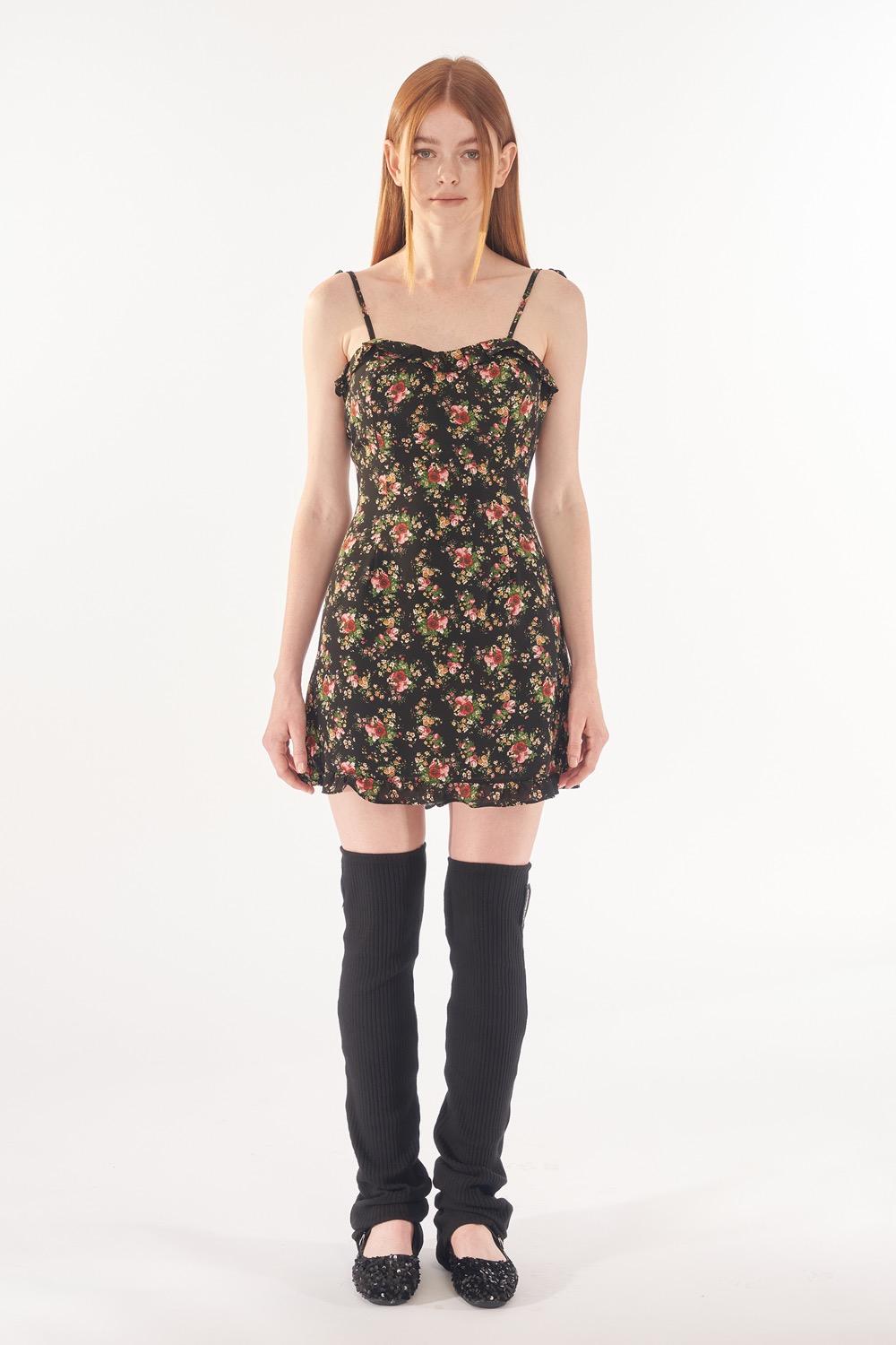 Flower one-pece_Black