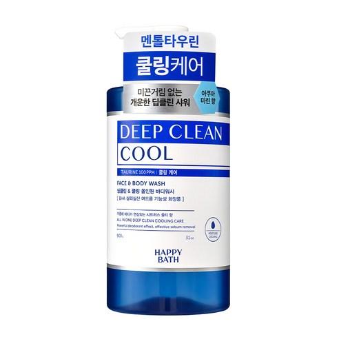 해피바스 딥클린 멘톨 쿨링 케어 올인원 바디워시 마린향