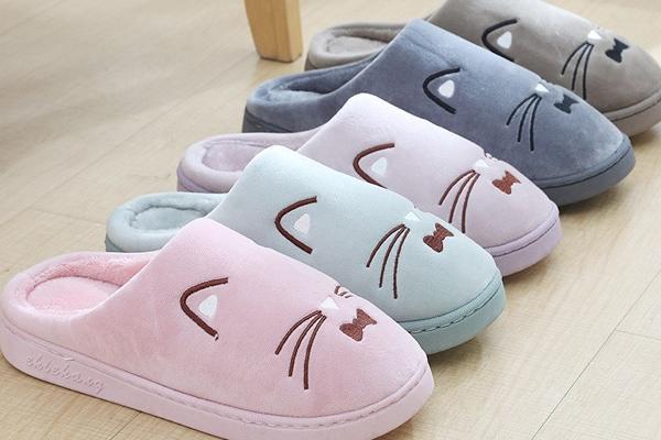포커스 고양이캐릭터 털실내화 거실화 슬리퍼 겨울실내화