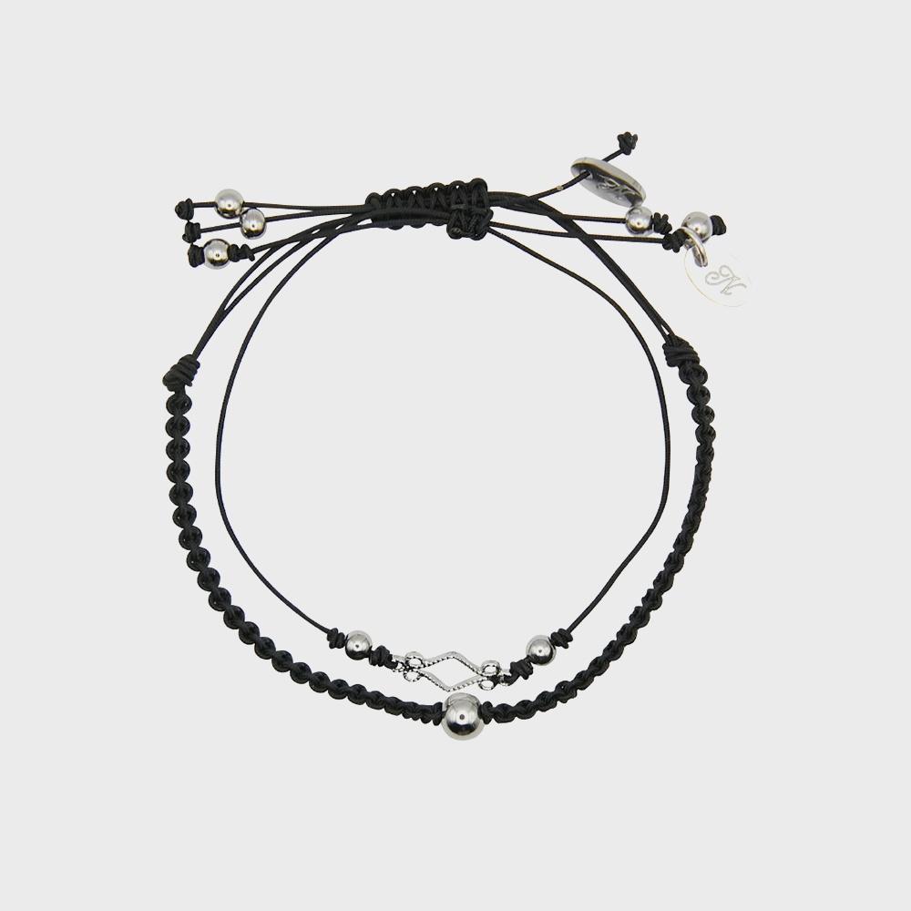 strap bracelet set- black