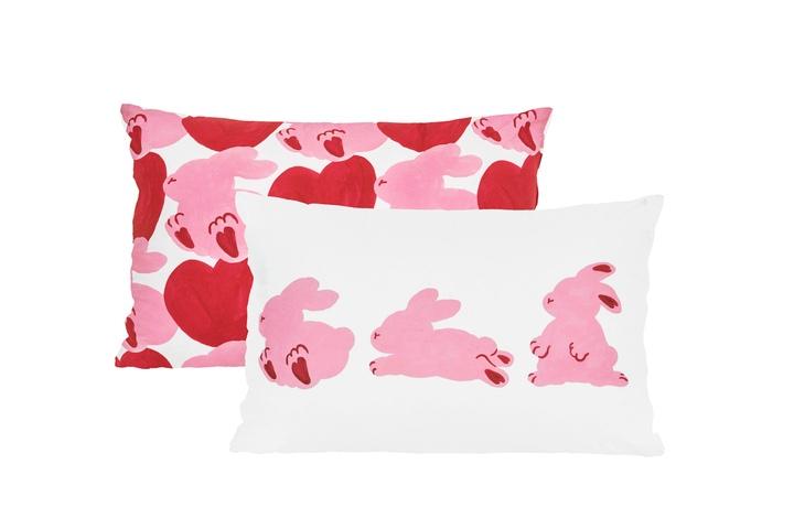 Heart bunny 베개커버