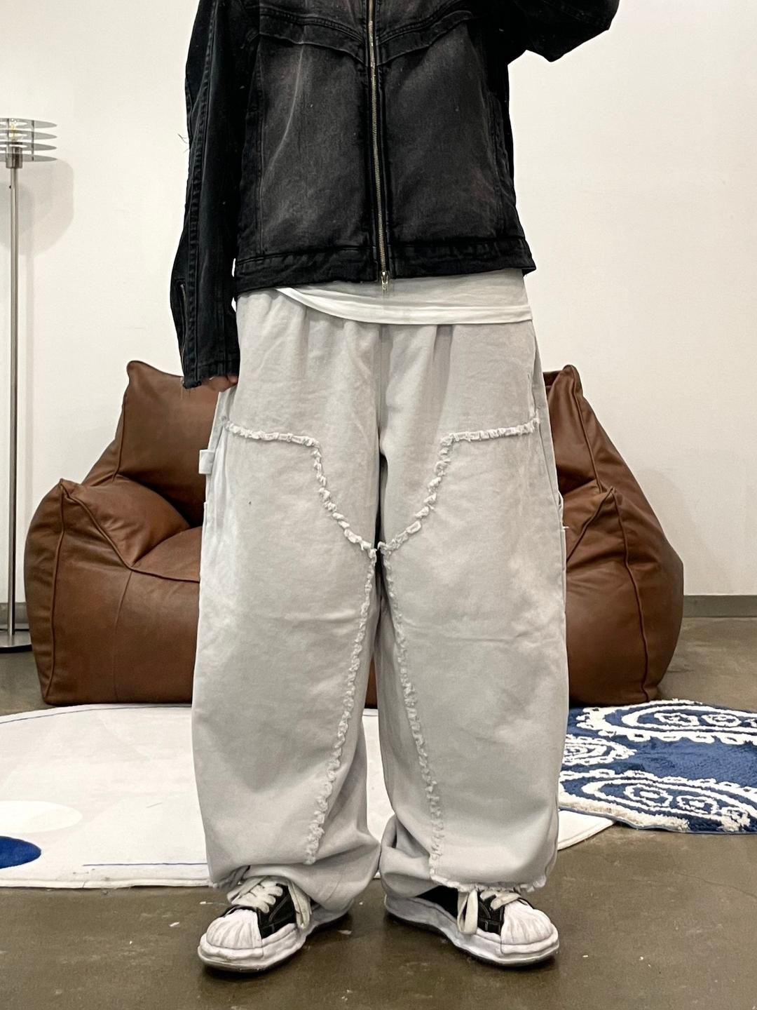 클로원 (5COLOR) 데끼카펜터 벌룬팬츠 (스트링팬츠, 카펜터, 스트링바지, 밴딩바지)