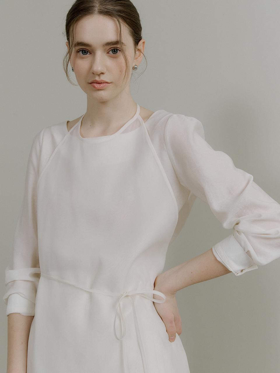 comos 1412 halter layered blouse (cream) 4/23일 예약배송