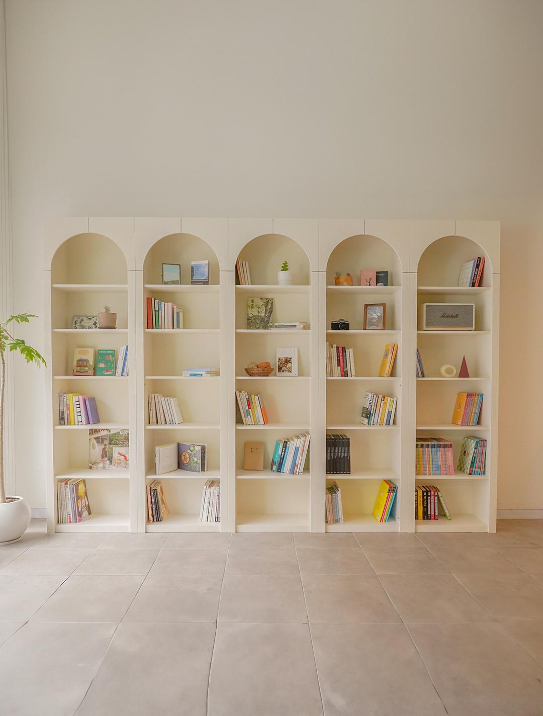 아치 책장 6단-일반형(가로300cm 기준가)