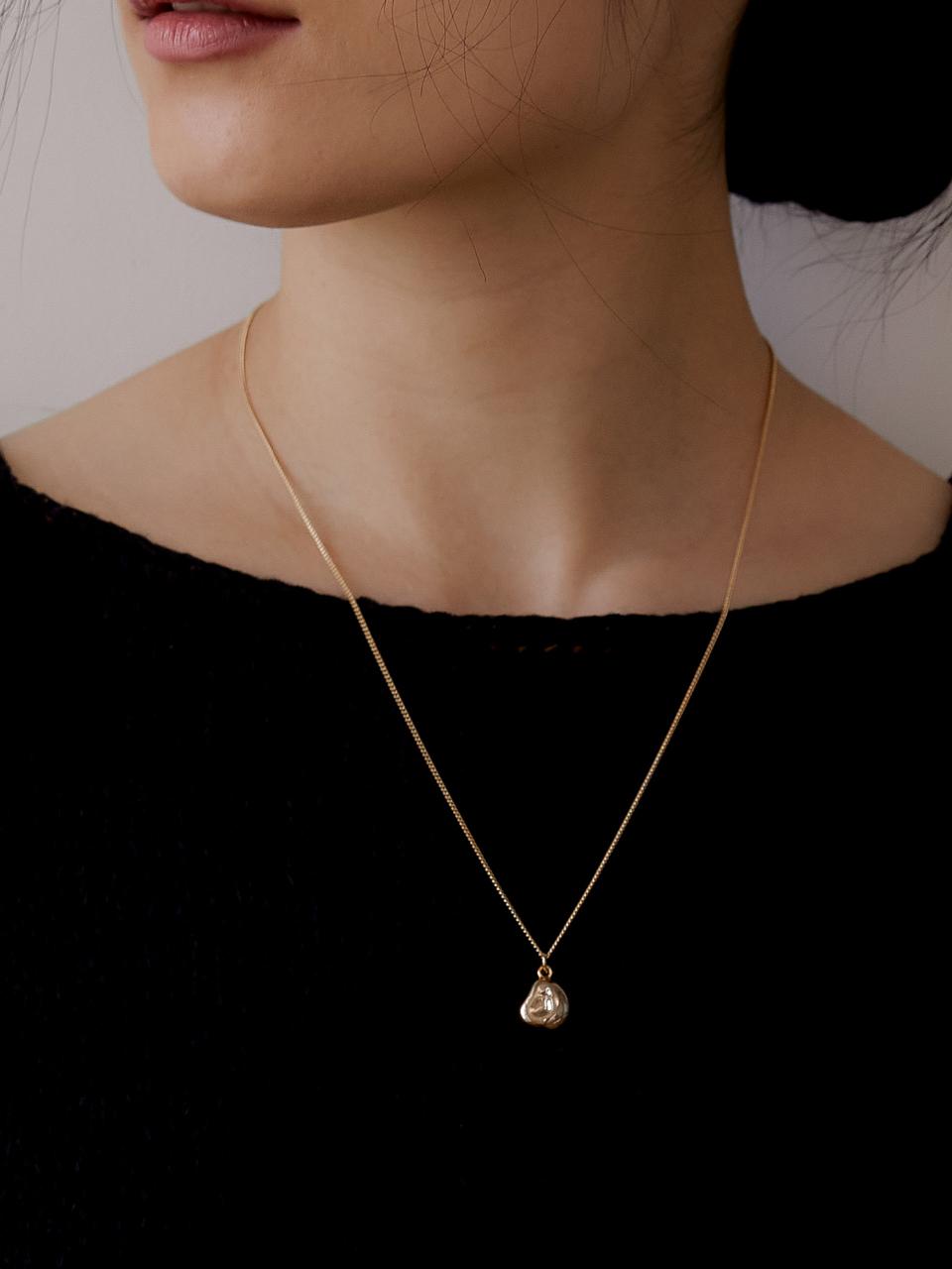 crushed metal necklace