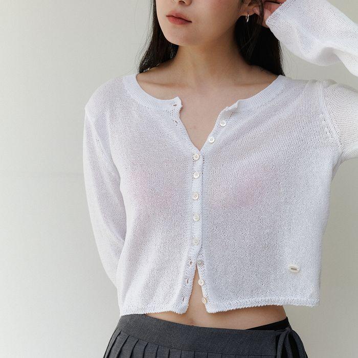 [6nd] Ashlyn Cardigan (White)