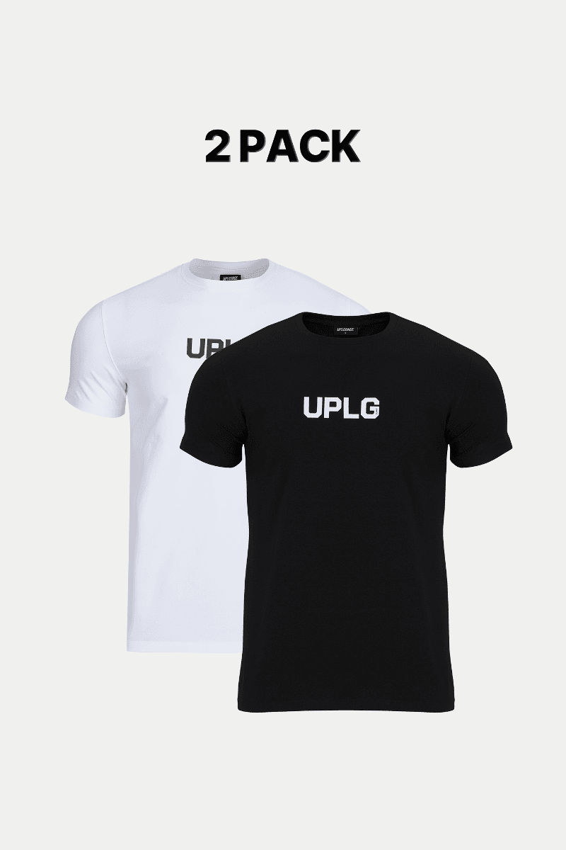 [2PACK] UPLG 메인로고 시그니처 머슬핏 반팔 티셔츠
