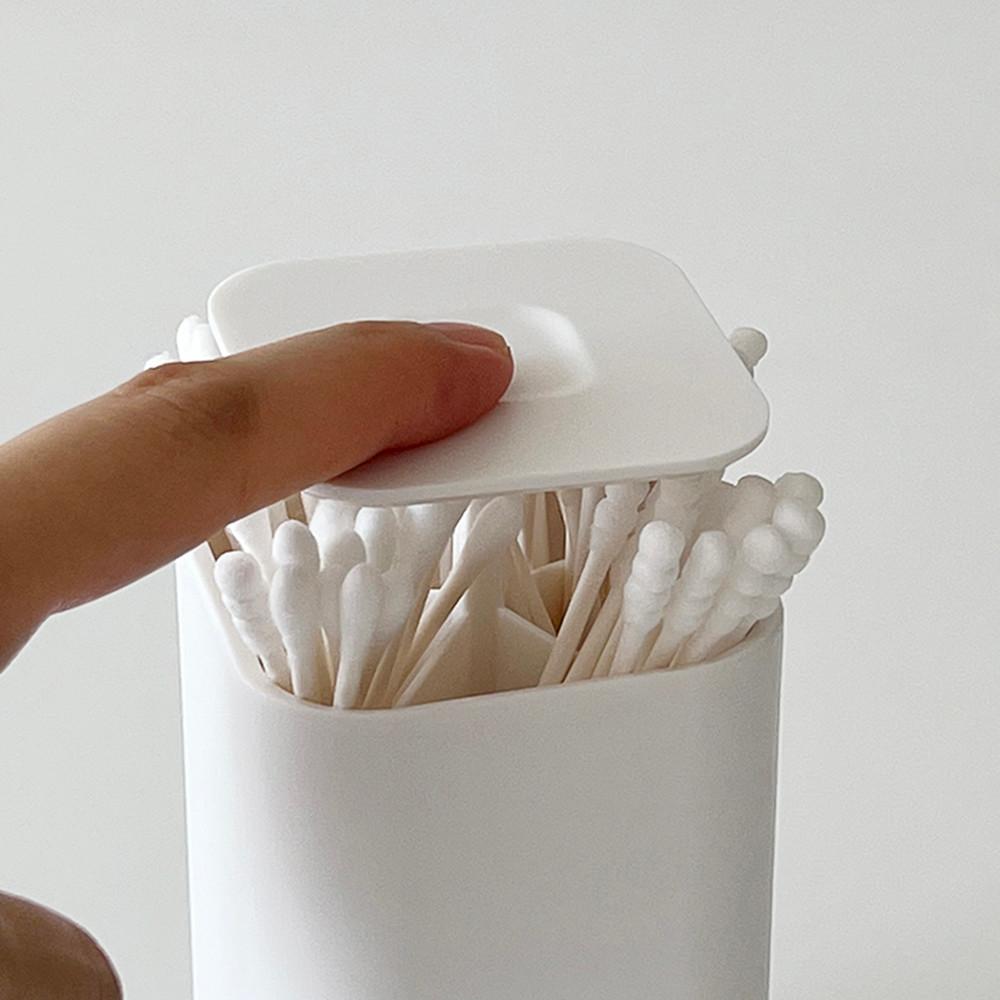 눌러서 여닫는 면봉케이스 보관함 통