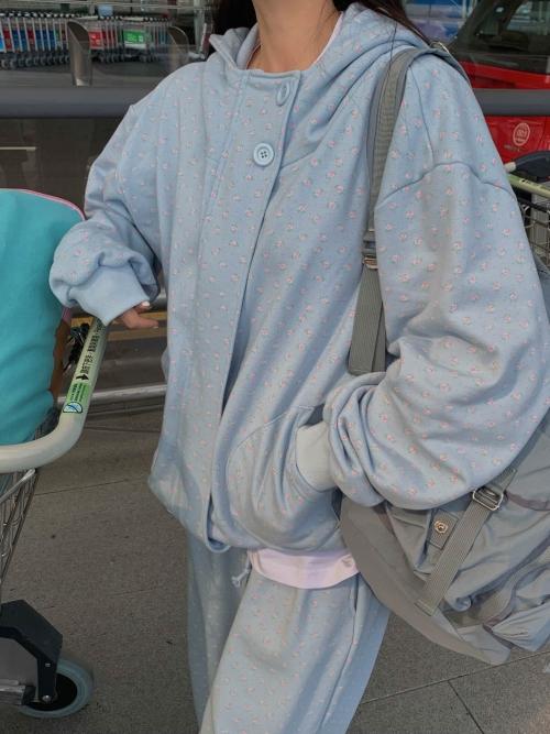 라일락 플로럴 후디 - 2col