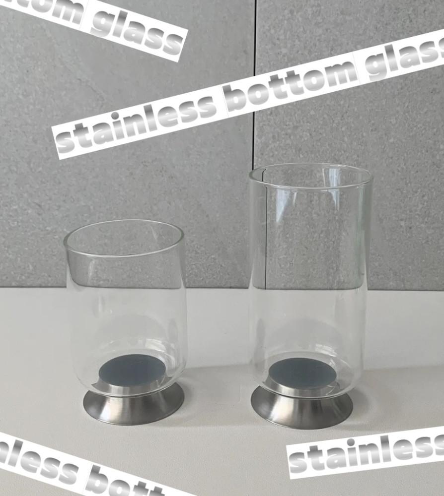 Stainless bottom glass