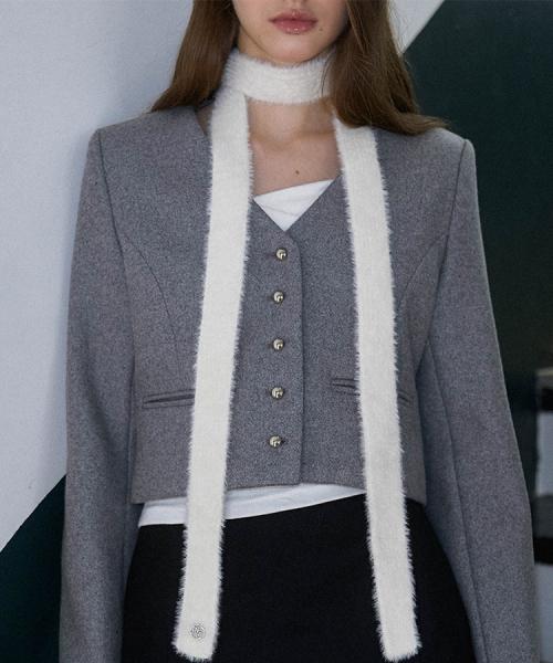 Basic Slim Muffler [Ivory]