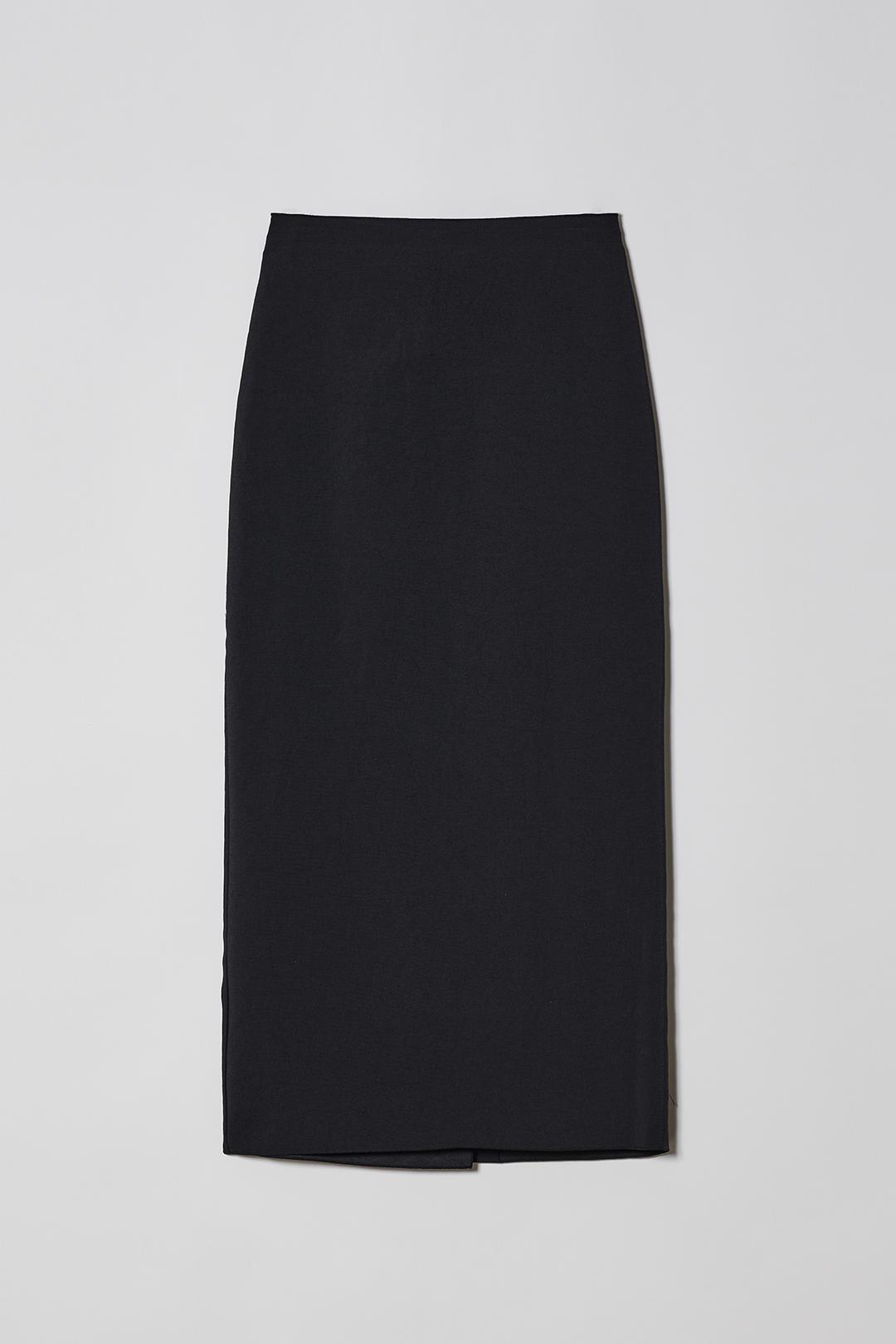 [BEST] [4차] [당일발송] H-LINE BACK SLIT LONG SKIRT, BLACK