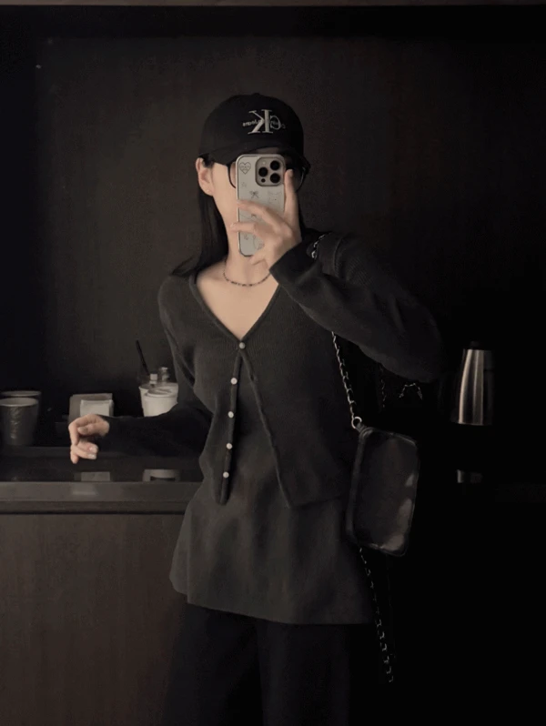 (봄신상🌸SET) 헤스티 브이넥 가디건 나시 세트