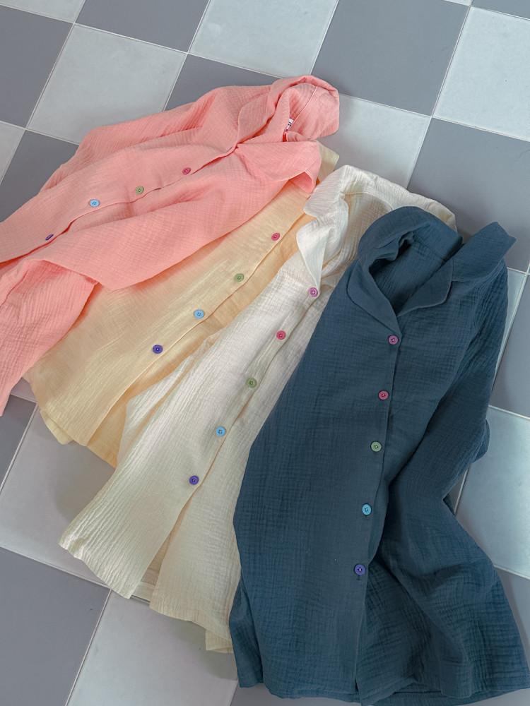 요루면 거즈면잠옷 봄 가을파자마 우정잠옷