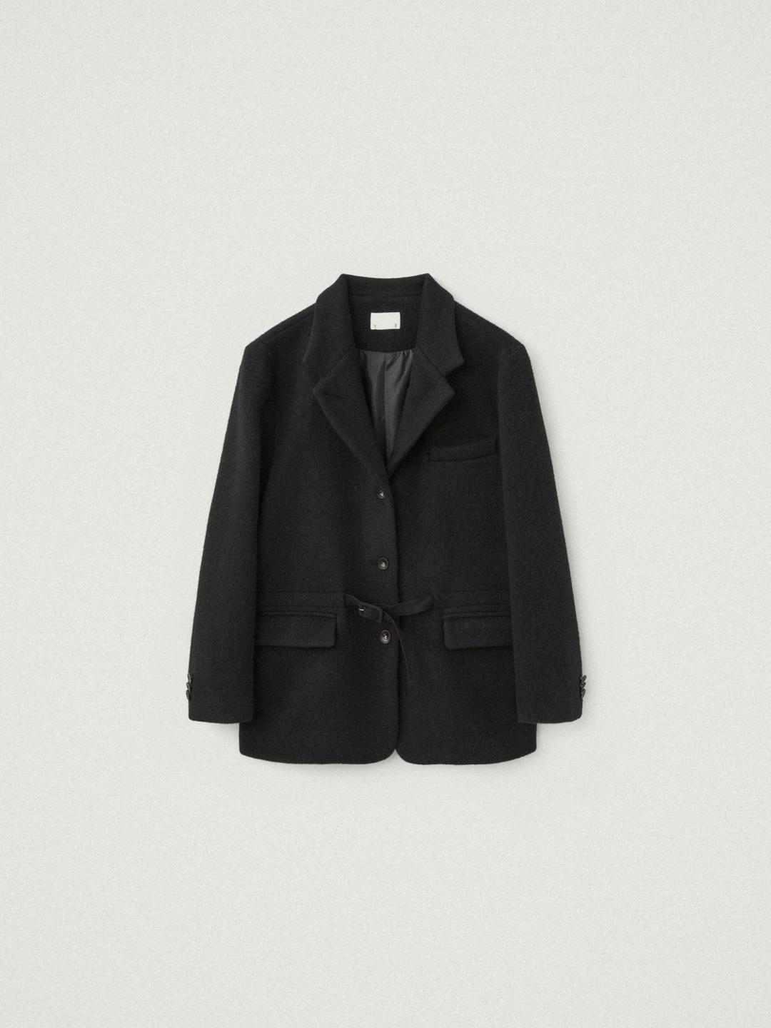 Fine Wool Jacket, Black