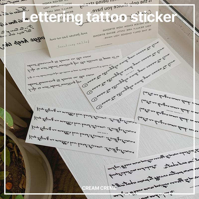 크림크렘 [빠른출고/30종] 블랙&컬러 레터링 타투 스티커 #워터밤 #흠뻑쇼 #페스티벌