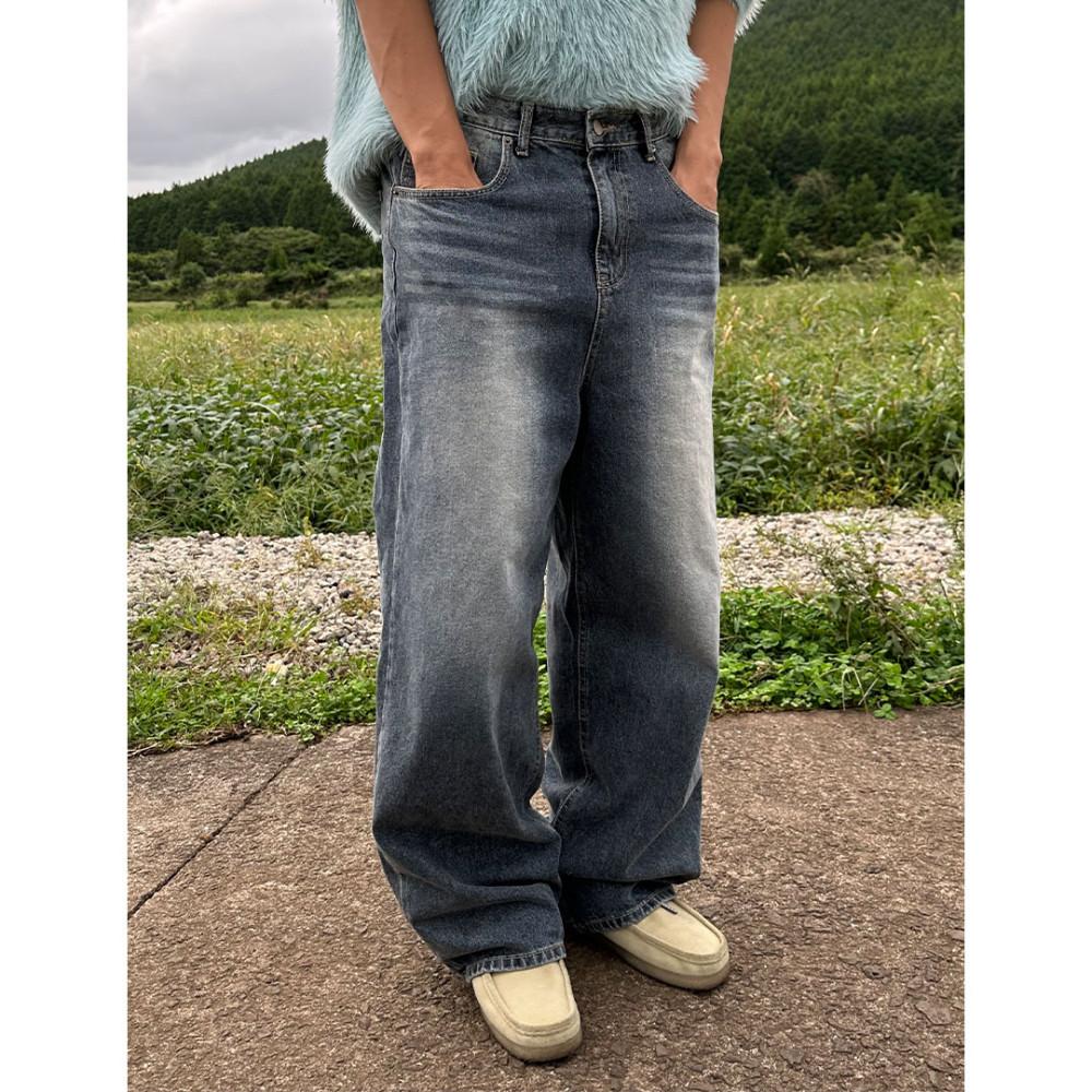 딥 그레이시 워싱 데님 2433