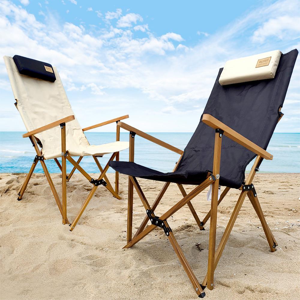 라비고 롱 릴렉스체어 감성 우드 캠핑 의자