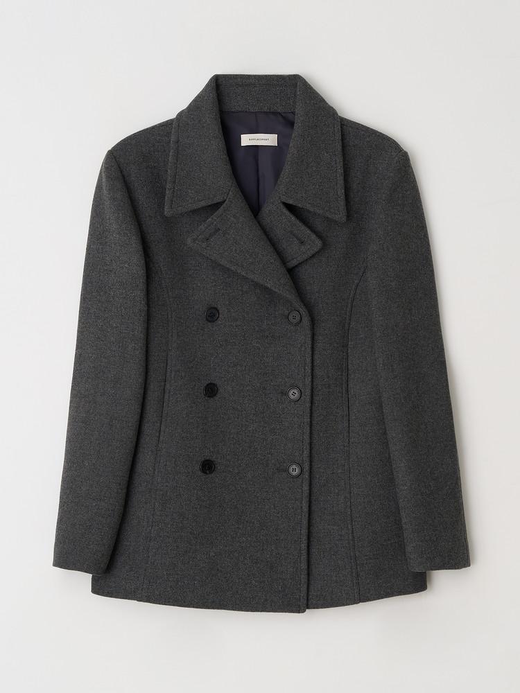 ESSENTIAL PEA COAT - GREY