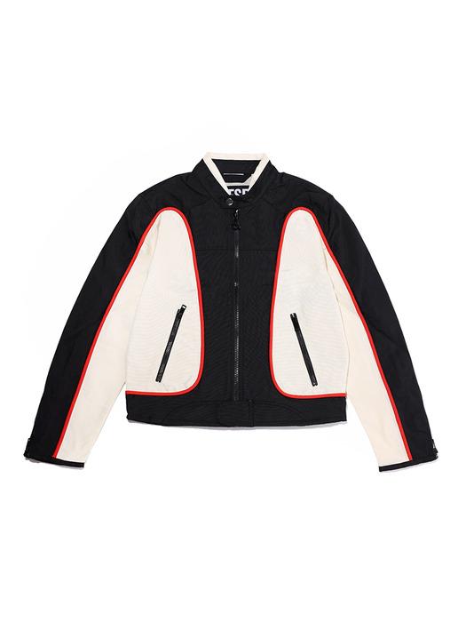 디젤 자켓 J-BLINK 바이커 자켓 나일론 블랙 화이트 A061320PDAI 9XX