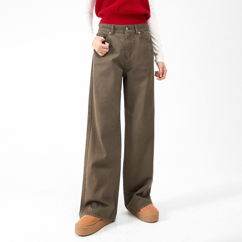 기모 컬러 다잉 롱와이드핏 데님_MIWTJEV12J