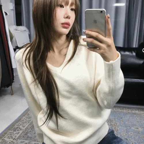 [추천] 새들 나그랑 브이 니트 (5color)