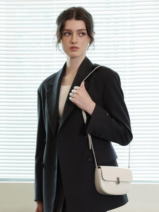 [사라 새들백_화이트] Sara Saddle Bag_White