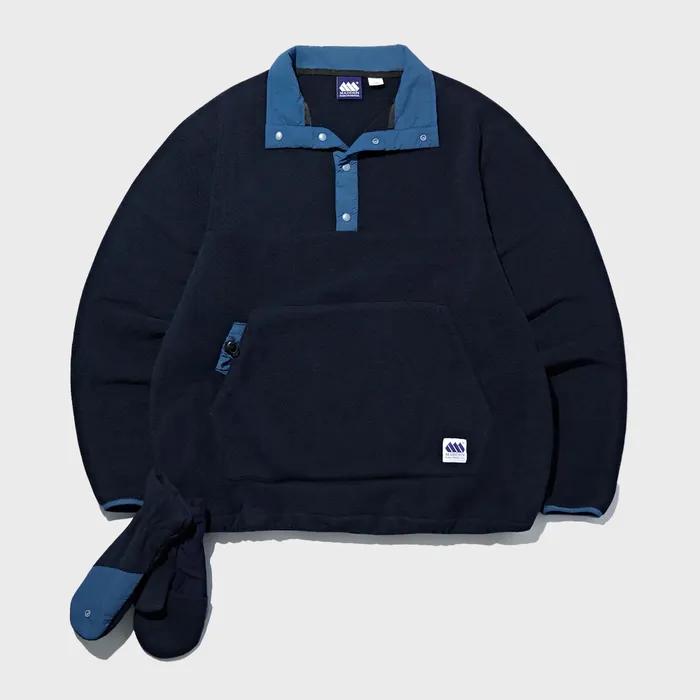 플리스 풀오버 글러브 세트 네이비