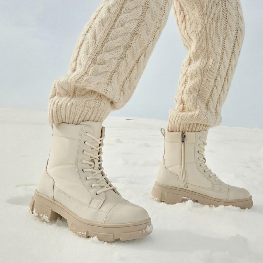 마쯔 by엘칸토 여성 패딩형 워커 부츠 4cm LCWA09M54V