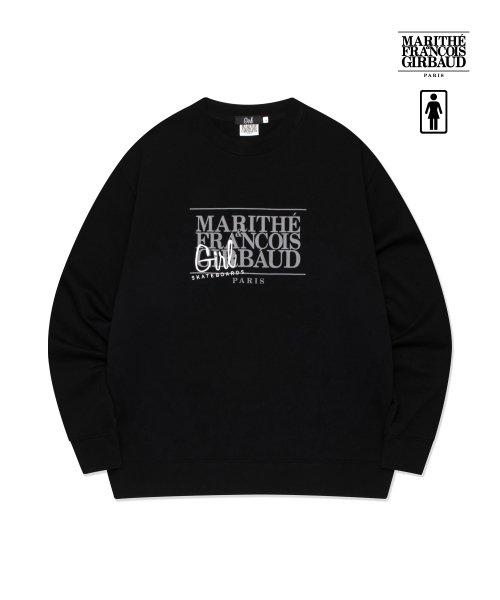 GIRL X MFG CLASSIC TYPO LOGO SWEATSHIRT black