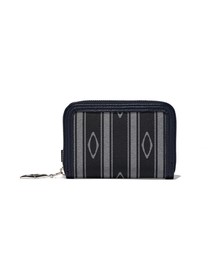 JACQUARD ZIP-AROUND WALLET - BLACK