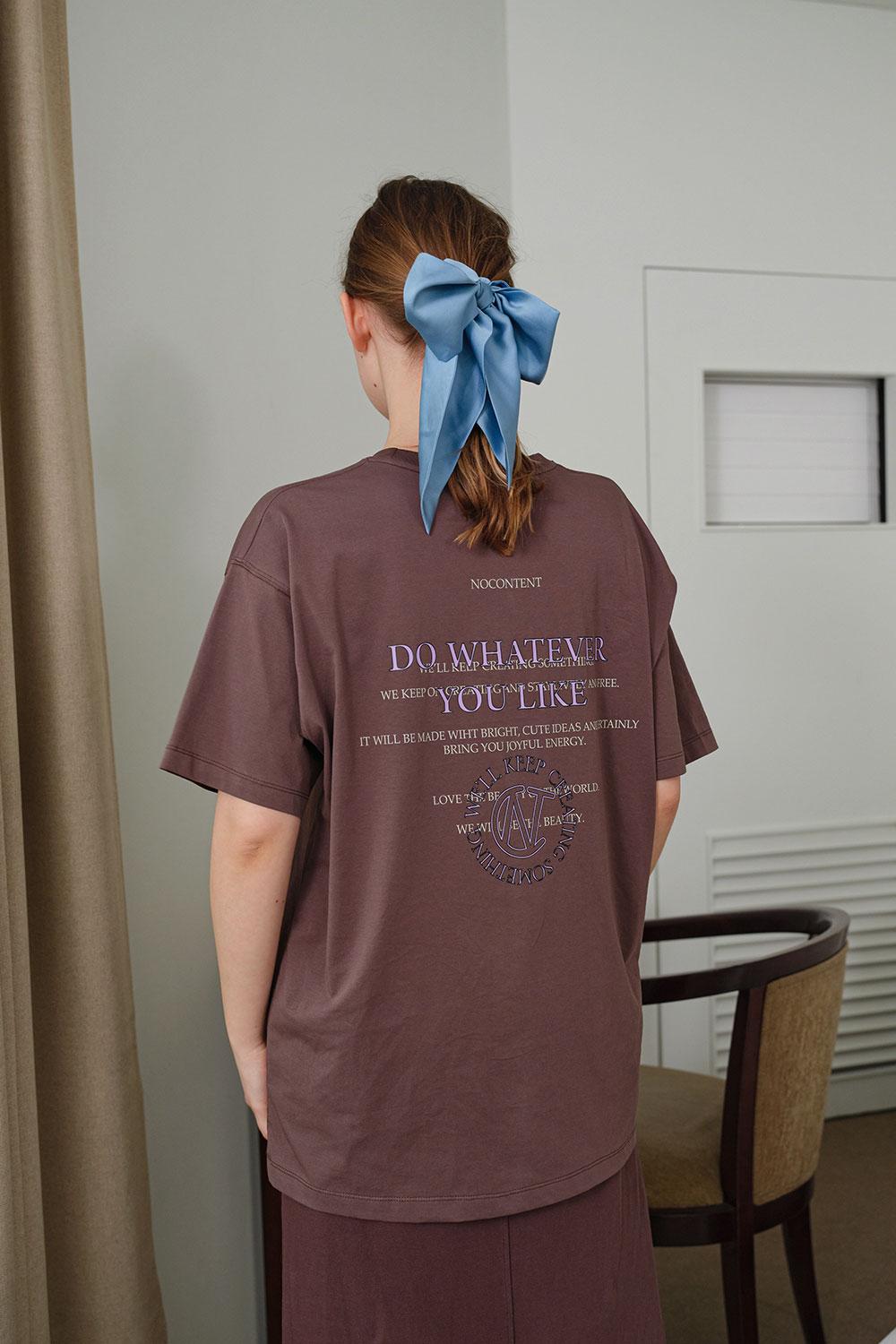 22 spring boxy t-shirt _ brown