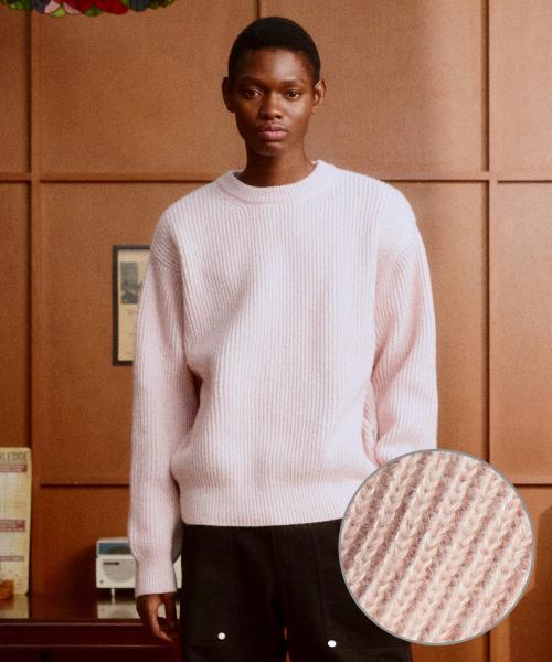 Multi-tweed Sweater (POWDER PINK)