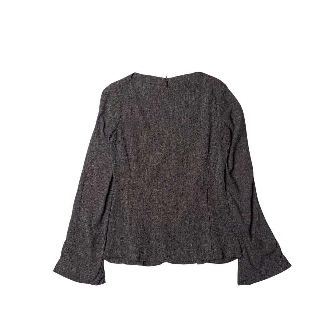 Patrizia pepe viscose wool blend shirring long sleeve (italy made)